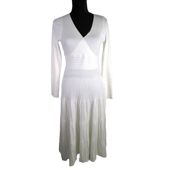 Commense Dress XL Cream Knit Midi Dress Long Sleeves R28 - Picture 1 of 11